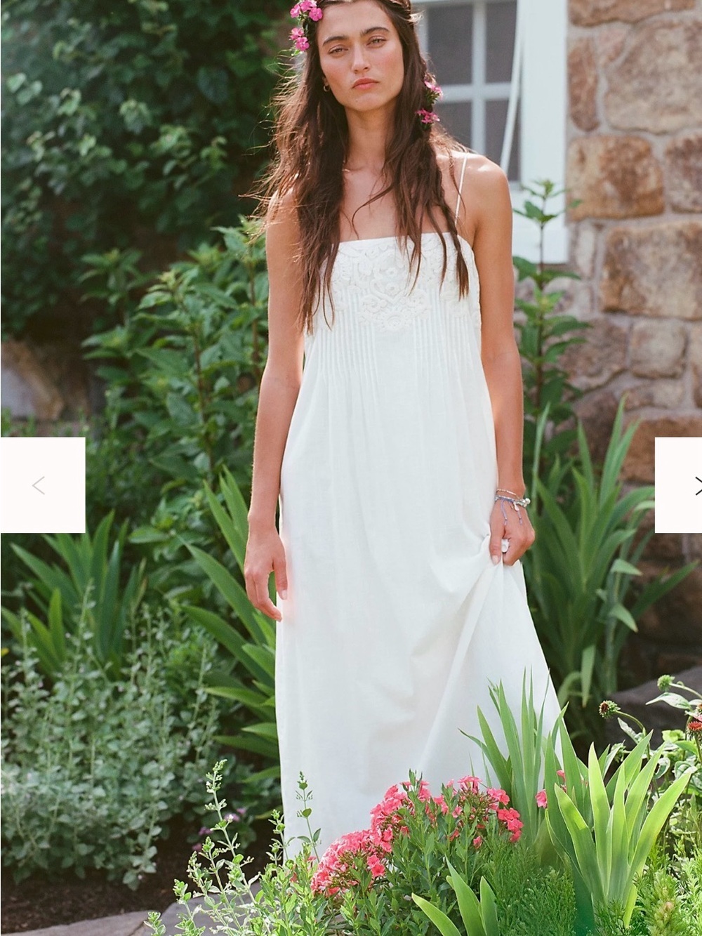 Free People Sky Dancing Midi Dress Medium Ivory NWT